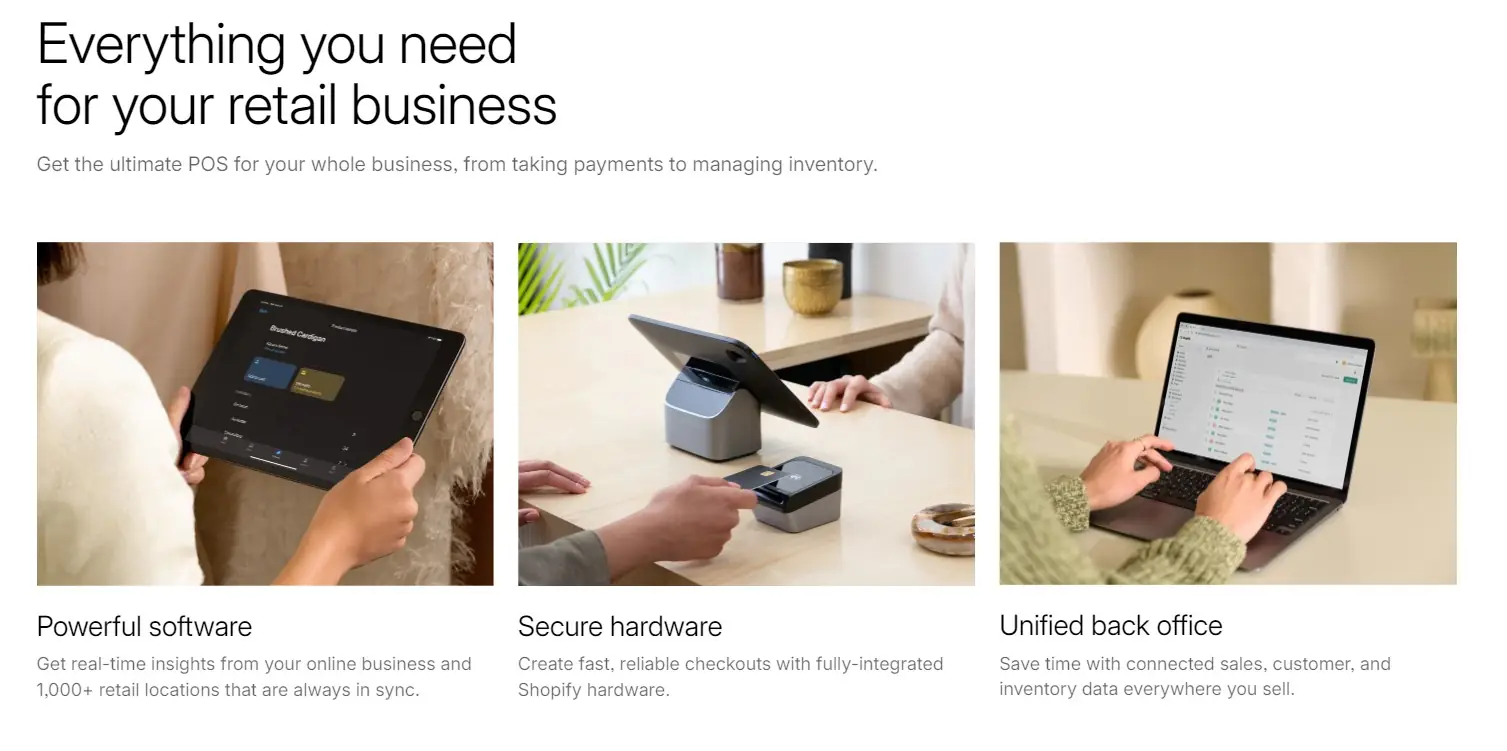 Point Of Sale System from Shopify