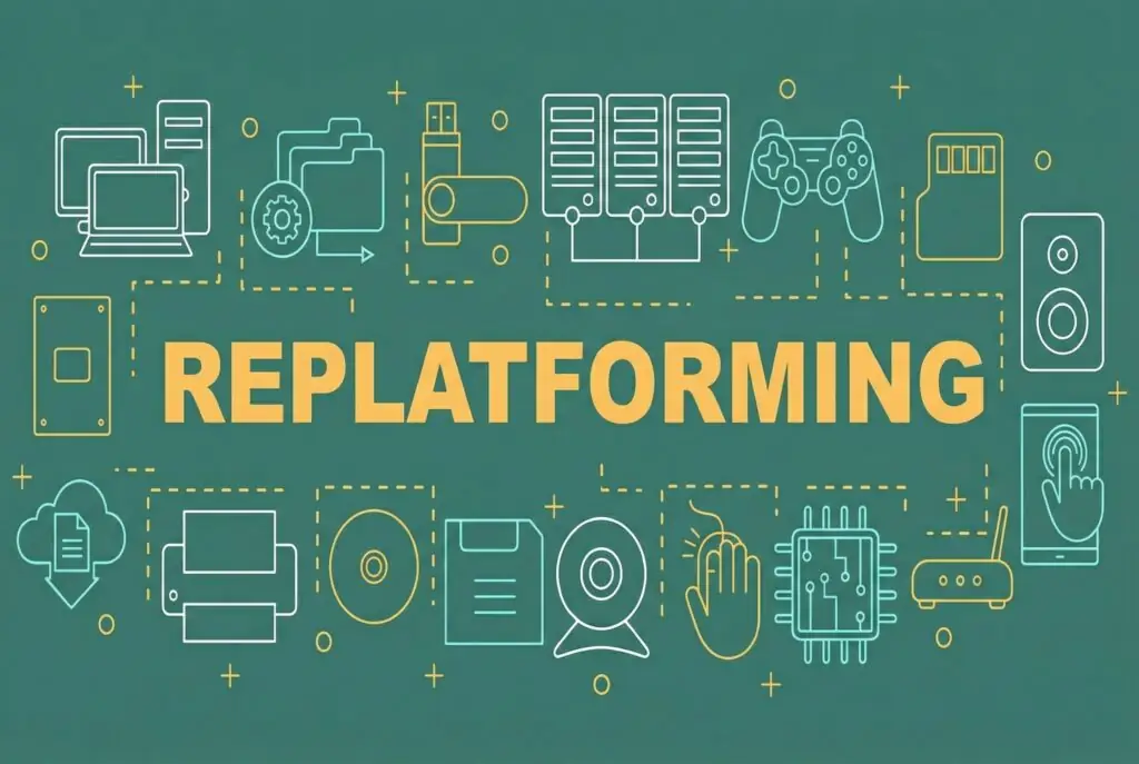 Featured header image for guide on SEO considerations when replatforming to Shopify, covering how to preserve search rankings during migration, avoid common pitfalls like broken redirects and traffic drops, and leverage Shopify's built-in SEO advantages.